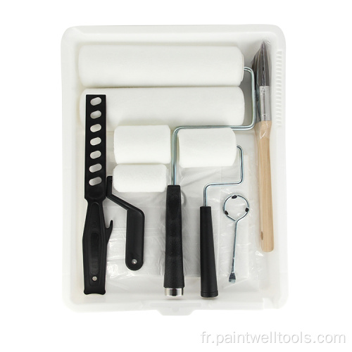 Ensemble de plateaux de peinture professionnel 12 pièces/kit de rouleaux